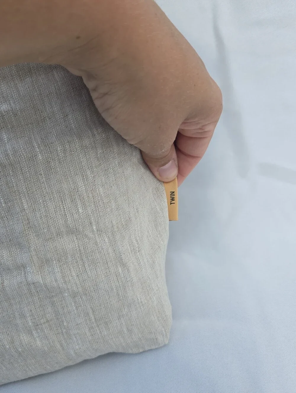 NWOT Quince European 100% Linen Duvet Cover Only Twin Natural Chambray